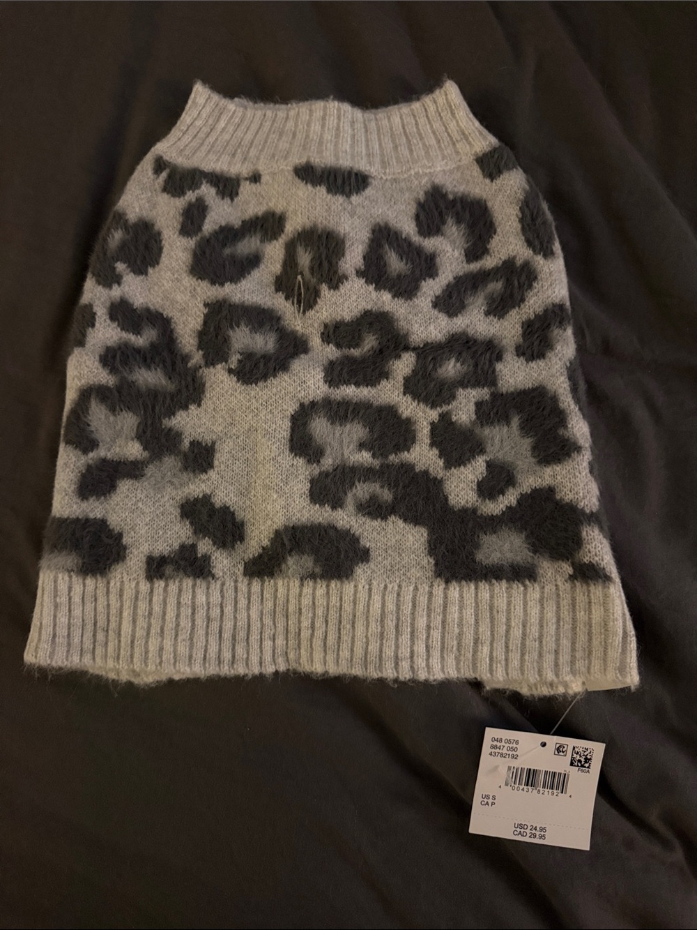 NWT ABO Leopard Print Dog Sweater